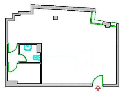 Plano de la oficina en alquiler en Oviedo de la calle Melquiades Alvarez 3ºb